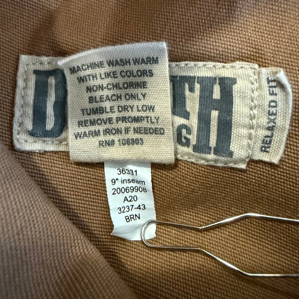 Duluth Trading Co Flex Fire Hose Relaxed Fit Cargo Shorts Brown W32 L9 Inseam